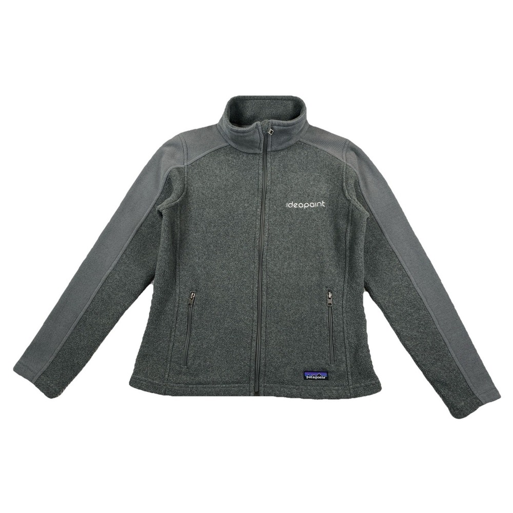 Patagonia Simple Synchilla Jacket Fleece Full Zip Gray Women's Small (Corp Logo)